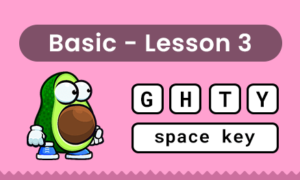 Free home row and top row Typing practice for kids